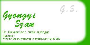 gyongyi szam business card